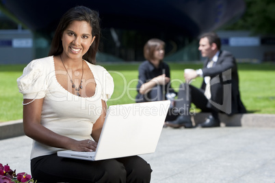 Asian Woman on Laptop