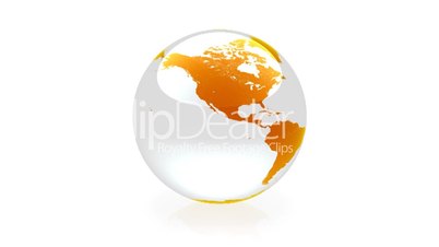 Globe animation orange