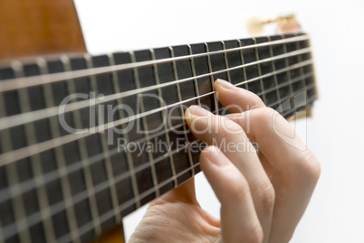 Gitarre, linke Hand