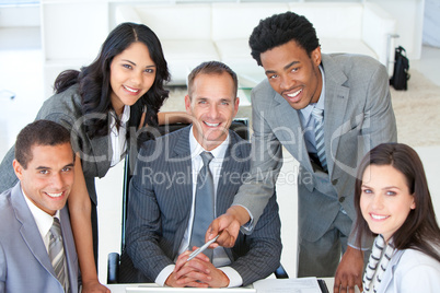 Business people working together in a project
