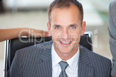 Portrait of a business manager in office
