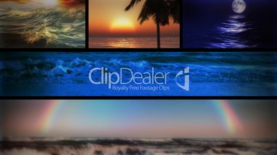 (1127) Beach Ocean Surf and Sunsets Looping Composition