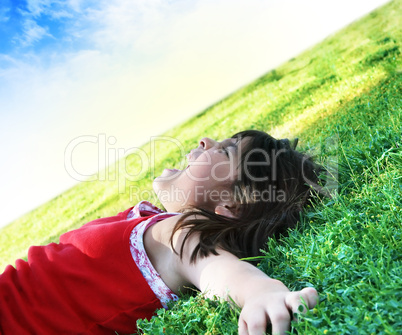 Girl in park on a perfect day