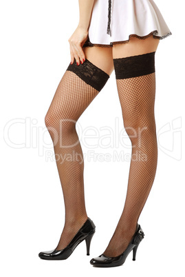 Female legs in stocking