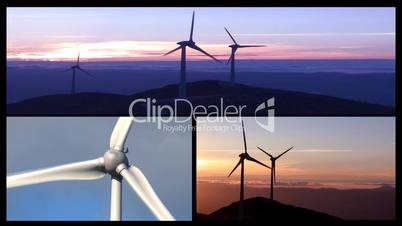 Montage wind turbines renewable energy