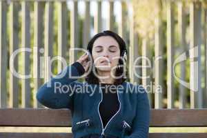 Listening music in parc