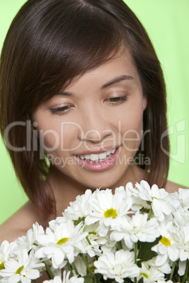 Beautiful Flowers with Woman
