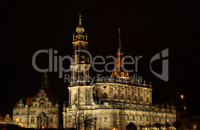 Dresden Hofkirche Nacht - Dresden Catholic Court Church night 02