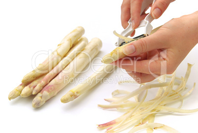 Spargel schälen - asparagus peeling 05