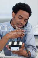 Portrait of Afro-American young businessman