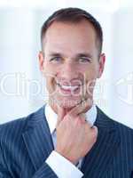 Portrait of a smiling attractive businessman