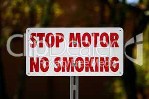 Stop Motor No Smiking