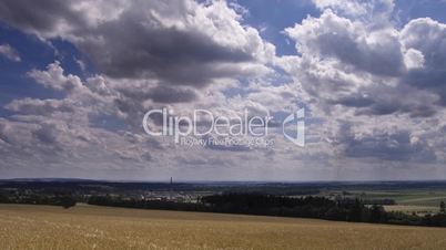 Timelapse clouds city