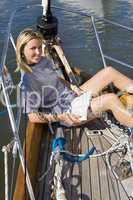 Relaxing On Deck/Woman