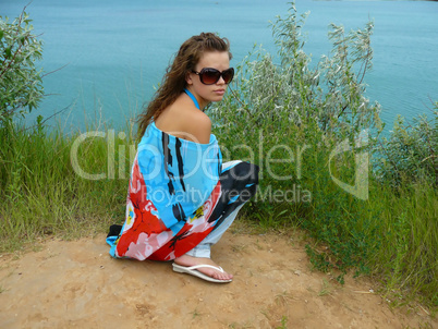 girl and green tree