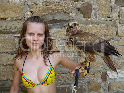 girl with the falcon