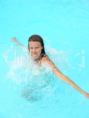 sexual girl in a pool