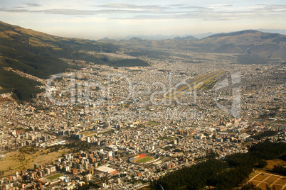 Aerial view of Quito, Ecuador