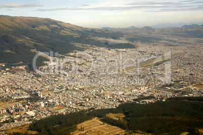 Aerial view of Quito, Ecuador