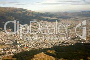 Aerial view of Quito, Ecuador