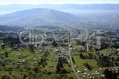 View of the Inter-Andean valley near Quito, Ecuador
