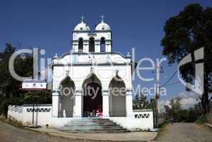 church in a village near Quito, Ecuador