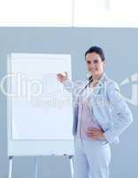 Geschäftsfrau am Flip Chart