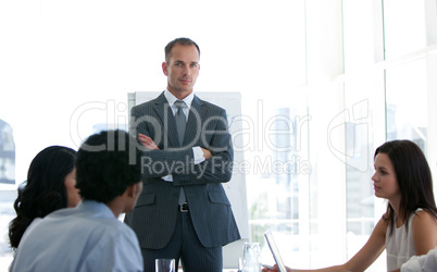 Geschäftsmann in einem Meeting