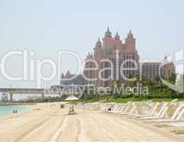 Beach of Atlantis the Palm hotel, Dubai, UAE