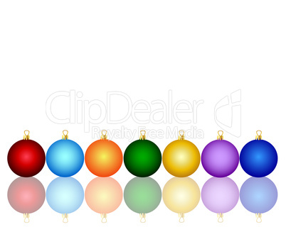 colorful christmas balls