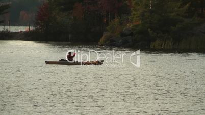 Canoe in lake