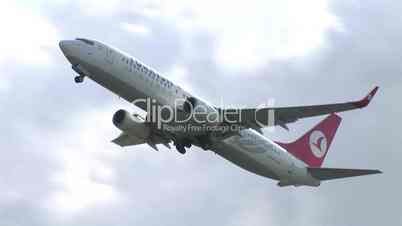 HD1080i Startendes Flugzeug Turkish Airlines