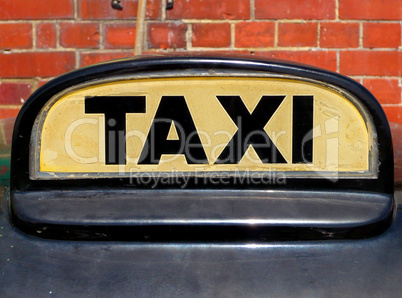 taxi schild