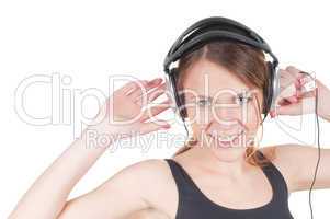 Woman and headphone