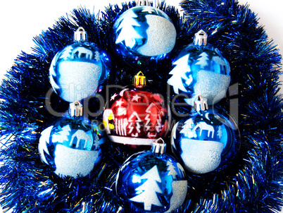 multi-coloured spherical Christmas