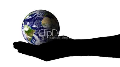 Globus in der Hand