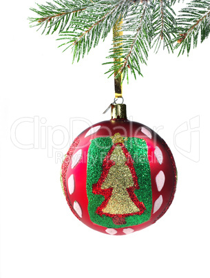 Weihnachtskugel mit Tannenbaum