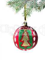 Weihnachtskugel mit Tannenbaum