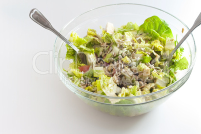 Gemischter Salat in Schüssel