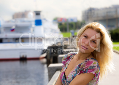 teen girl at harbour