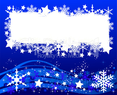 Blauer Weihnachtshintergrund - Ihr Text hier