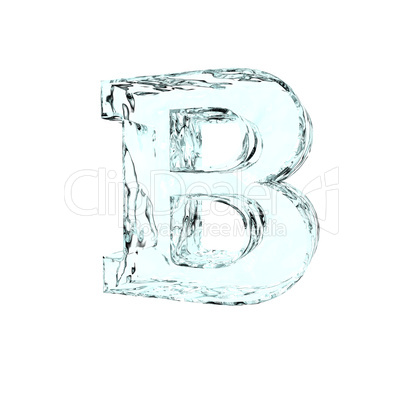 großes B aus Eis