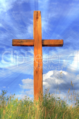 cross and clouds