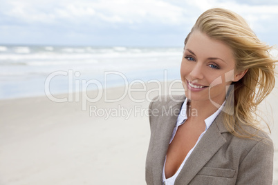 Beautiful Blond Woman At the Beach
