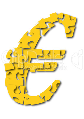 Euro Zeichen als Puzzle