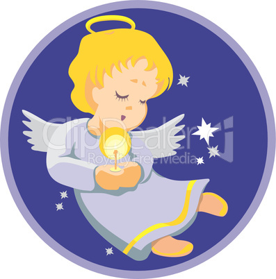 angel with candle ready for your christmas