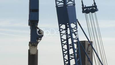 Pile driver in construction of new port