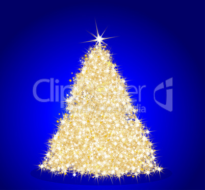 goldener Weihnachtsbaum