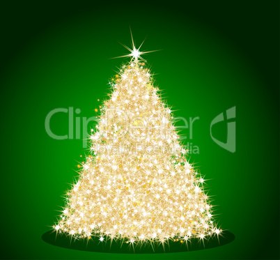 goldener Weihnachtsbaum