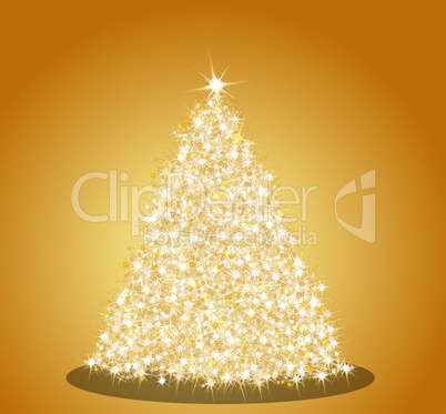 goldener Weihnachtsbaum